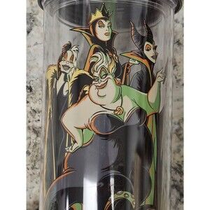 Disney Villains Acrylic Halloween Travel Cup Tumbler- 20 oz- Silver Buffalo New